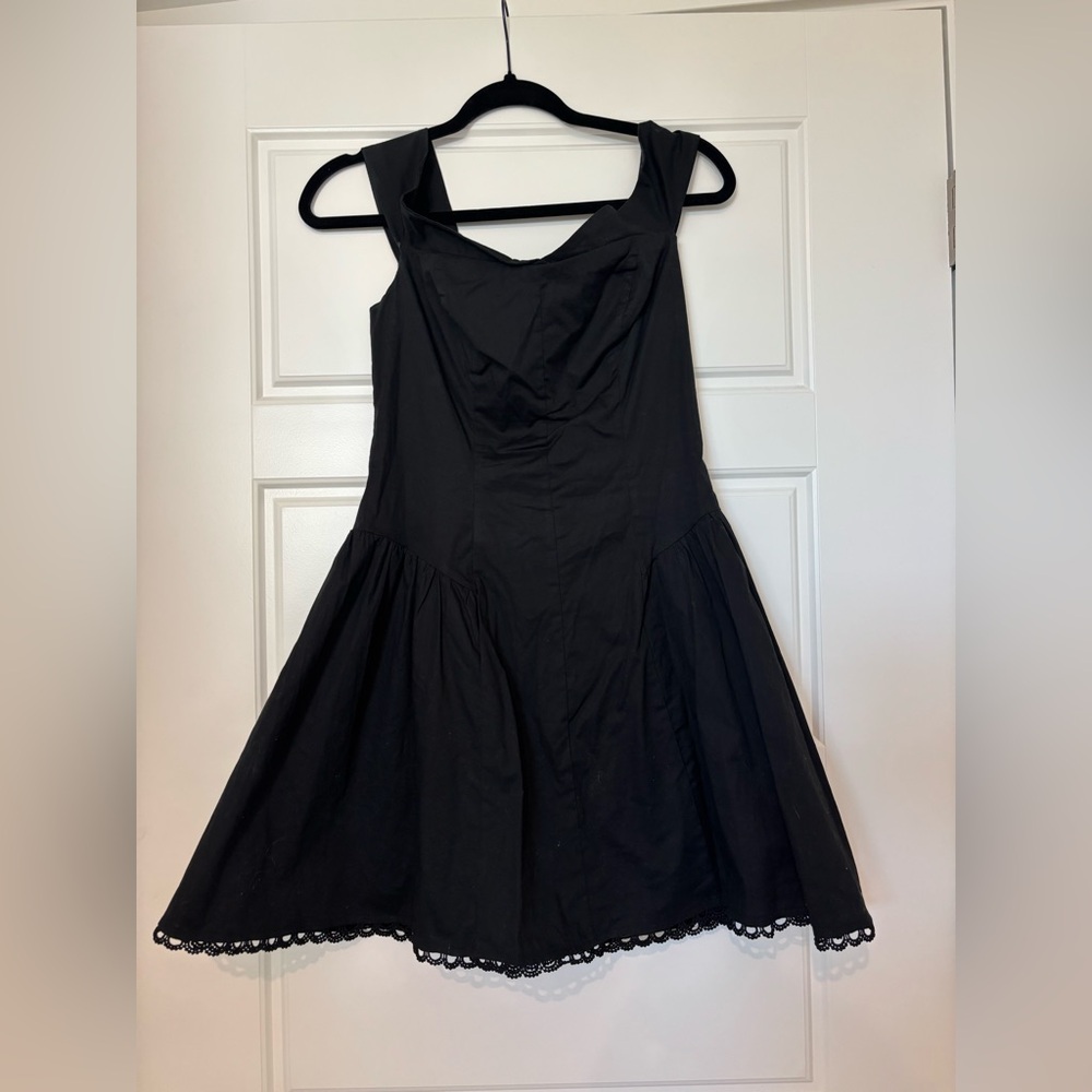 Francesca's Off the Shoulder Black Mini Dress